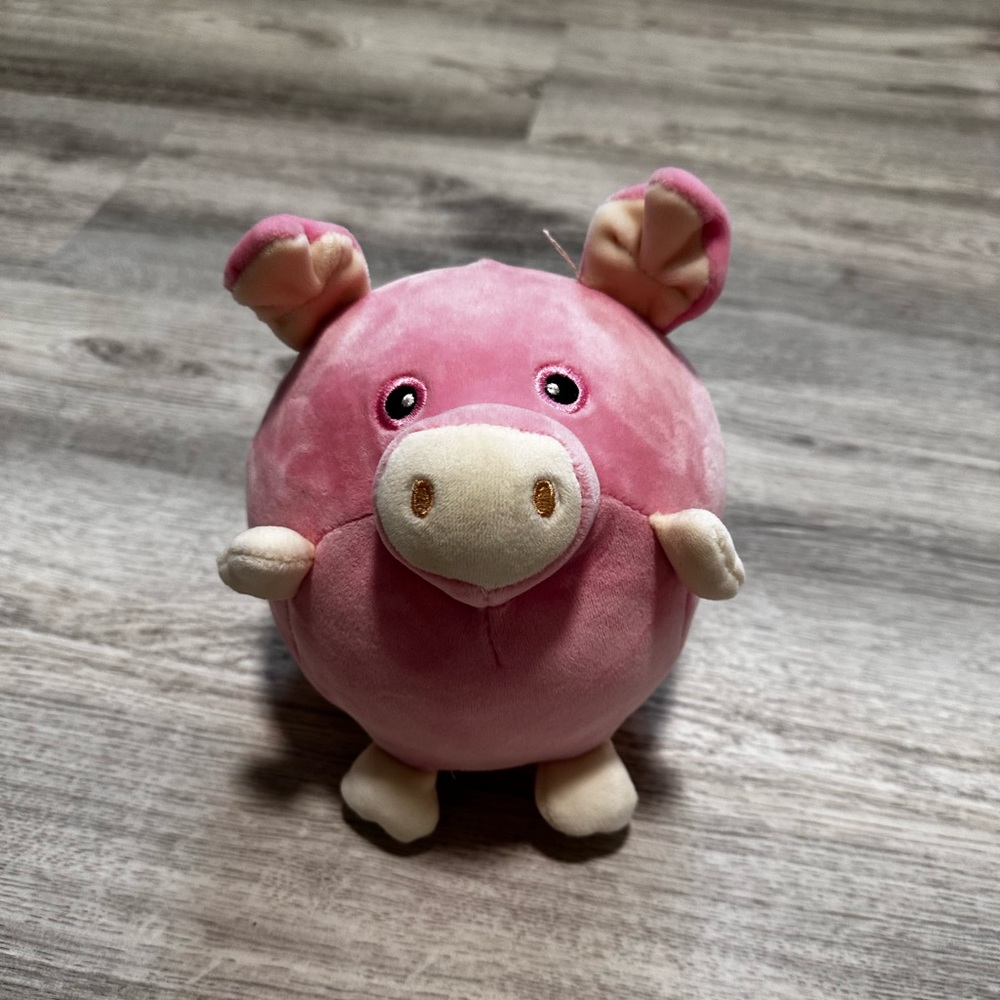 A squish-able plush little piggy it’s like tempur-pedic in a pig